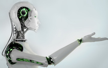 Картинка 3д+графика _science+fiction механизм рука андроид робот