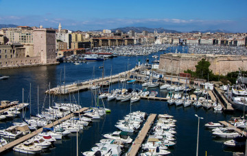 Картинка марсель+франция города марсель+ франция яхты дома марсель причалы набережная