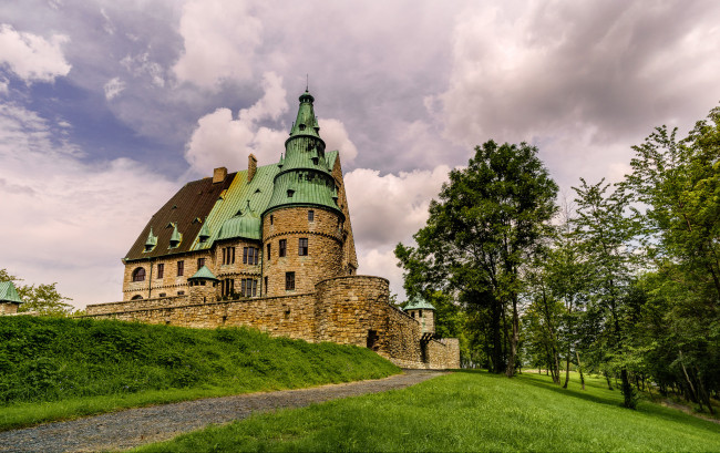 Обои картинки фото ohrdruf castle, города, - дворцы,  замки,  крепости, дорога, замок