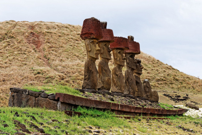 Обои картинки фото ahu nau nau, города, - исторические,  архитектурные памятники, пасхи, остров, идолы