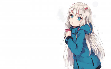 Картинка аниме eromanga-sensei взгляд девушка фон