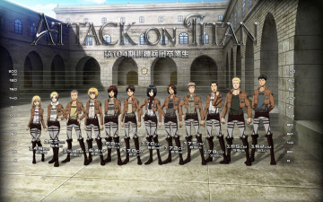 обоя аниме, shingeki no kyojin, атака, титанов