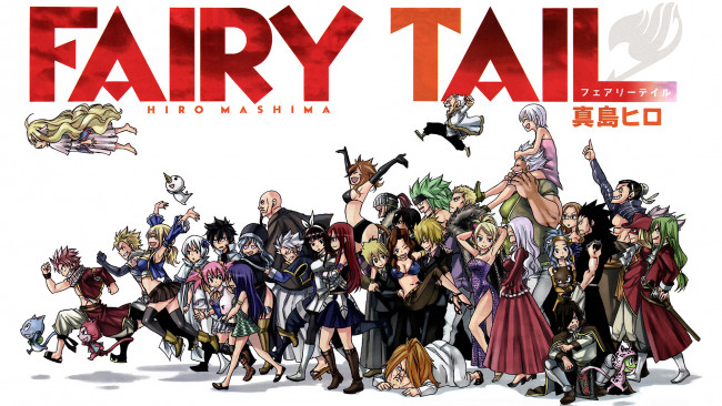 Обои картинки фото аниме, fairy tail, хвост, феи
