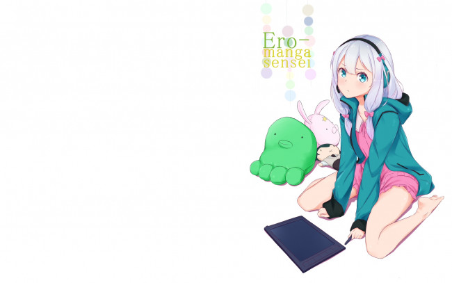 Обои картинки фото аниме, eromanga-sensei, фон, взгляд, девушка