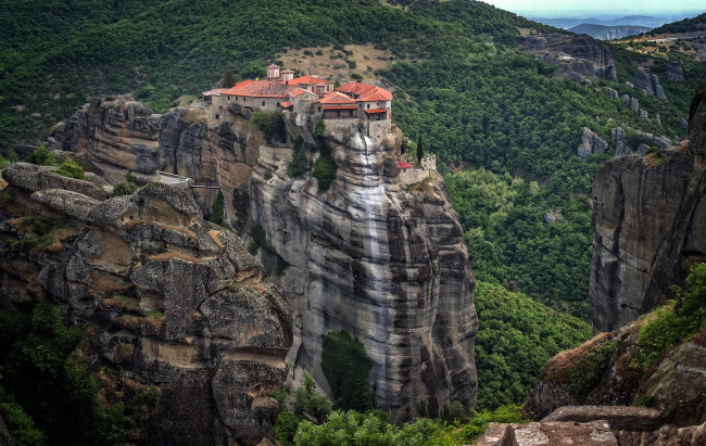 Обои картинки фото города, - католические соборы,  костелы,  аббатства, greece, метеора, греция, монастыри, метеоры, meteora