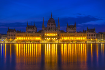 Картинка hungarian+parliament+building города будапешт+ венгрия панорама