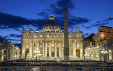Картинка st +peter`s+basilica города рим +ватикан+ италия собор