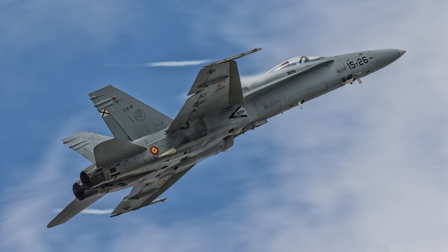 Обои картинки фото mcdonnell-douglas ef-18a, авиация, боевые самолёты, ввс