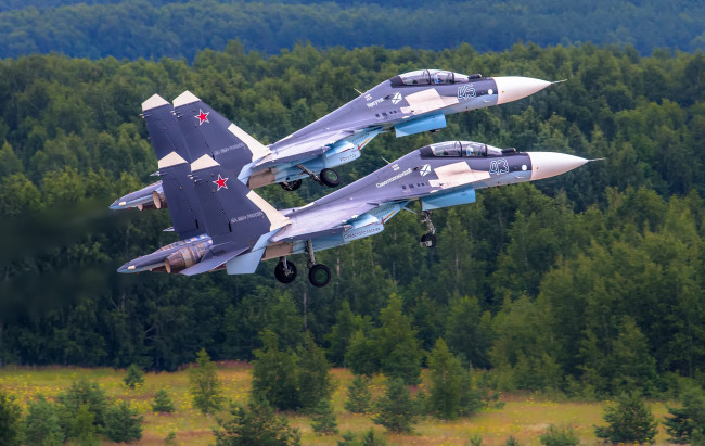 Обои картинки фото су-30, авиация, боевые самолёты, sukhoi, su-30, сухой, вмф, россии