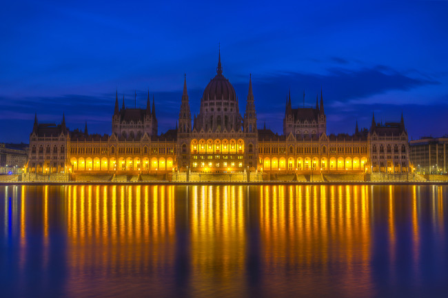 Обои картинки фото hungarian parliament building, города, будапешт , венгрия, панорама
