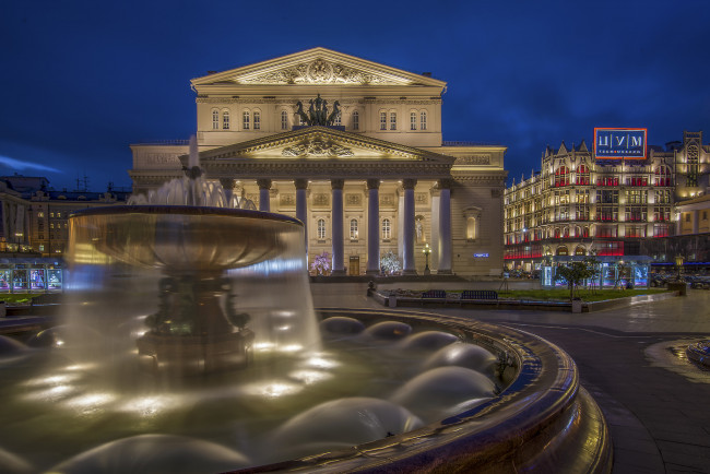 Обои картинки фото bolshoi theatre, города, москва , россия, театр, площадь
