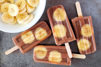Картинка еда мороженое +десерты лакомство бананы