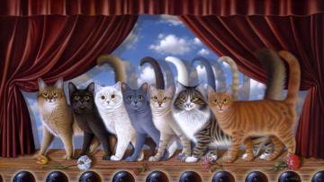 Картинка кошки рисованное животные +коты коты