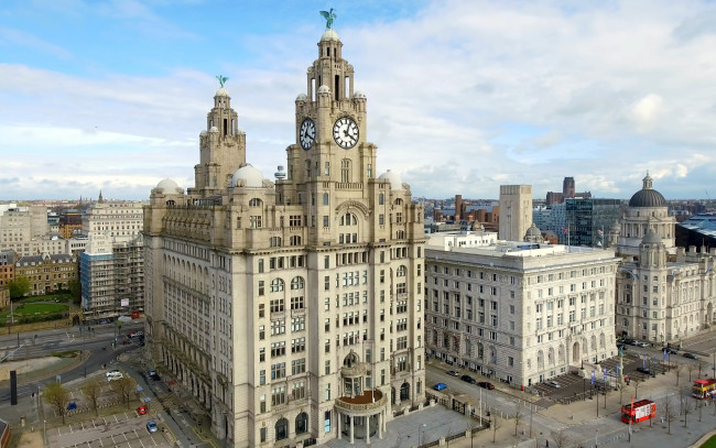 Обои картинки фото royal liver building,  liverpool, uk, города, - здания,  дома, liverpool, royal, liver, building