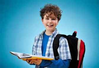 Картинка разное люди мальчик школьник учебники рюкзак