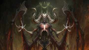 Картинка фэнтези демоны рогатый демон с когтями