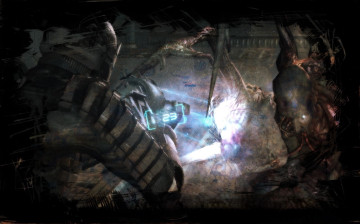 обоя видео игры, dead space, персонаж, оружие, монстры