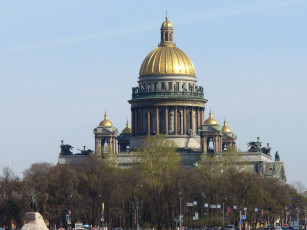 обоя исаакиевский, собор, города, санкт, петербург, петергоф, россия