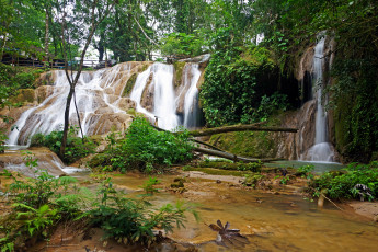 Картинка природа водопады каскад agua azul мексика Чьяпас