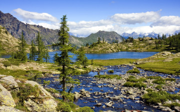 Картинка природа реки озера деревья горы озеро