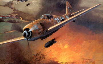 Картинка рисованные авиация самолет бомба