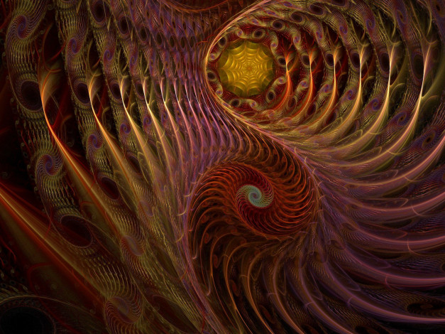 Обои картинки фото 3д, графика, fractal, фракталы, изгиб, узор, фон, цвета