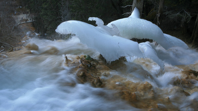 Обои картинки фото природа, зима, лёд, вода, река