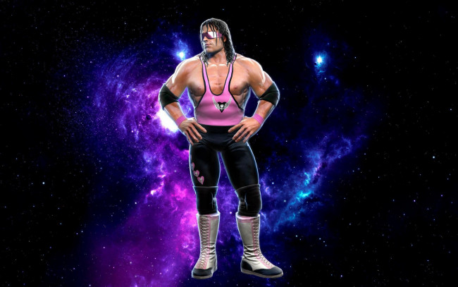 Обои картинки фото спорт, 3d, рисованные, wwe, bret, hart