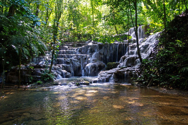 Обои картинки фото природа, водопады, мексика, michol, river