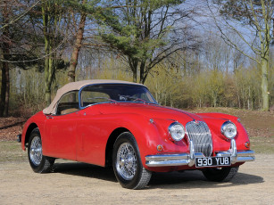 Картинка jaguar xk 150 roadster автомобили land rover ltd великобритания