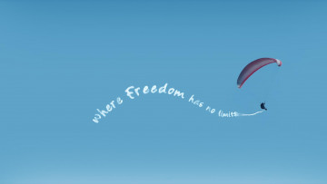 Картинка разное компьютерный дизайн парашют парашютист свобода надпись
