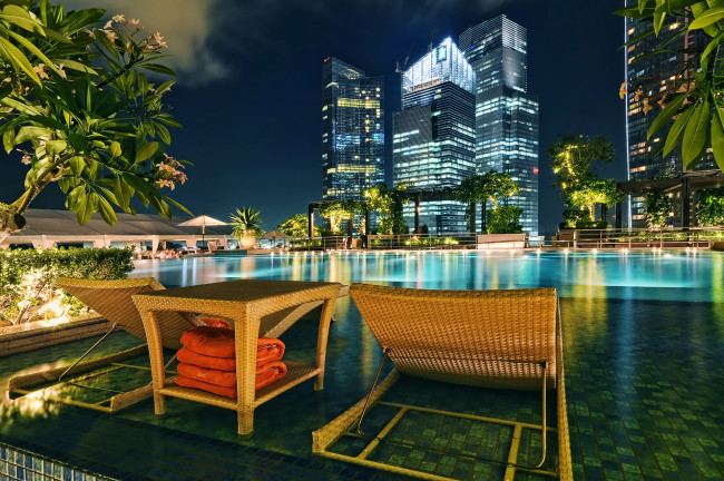 Обои картинки фото города, сингапур, marina, bay