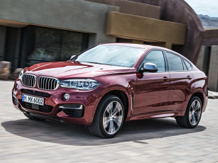 Картинка автомобили bmw x6 m50d f16 2014г красный