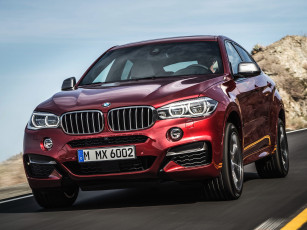 Картинка автомобили bmw x6 m50d f16 2014г красный