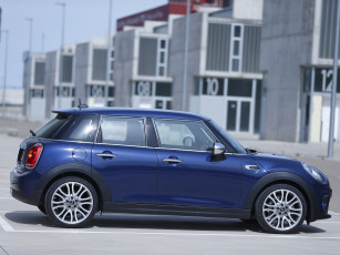 Картинка автомобили mini cooper d 2014г uk-spec 5-door голубой