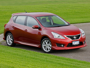 обоя автомобили, nissan, datsun, pulsar, красный, 2013г, nb17