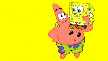 обоя spongebob squarepants, мультфильмы, боб, губка