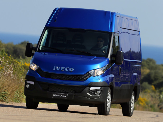 Обои картинки фото автомобили, iveco, daily, синий, 2014, van