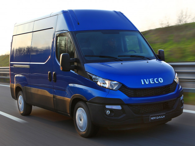 Обои картинки фото автомобили, iveco, синий, 2014, van, daily
