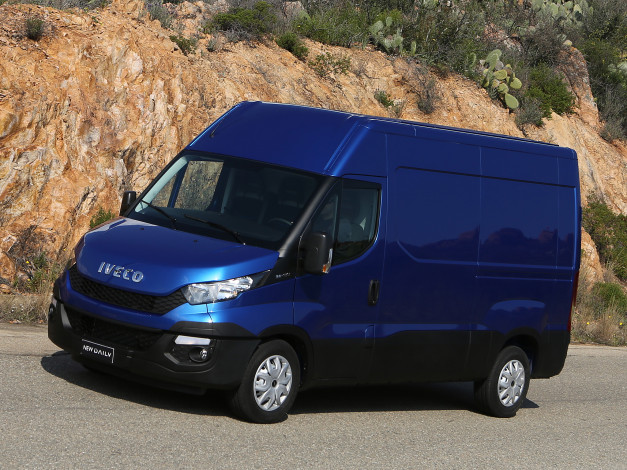 Обои картинки фото автомобили, iveco, синий, 2014, van, daily