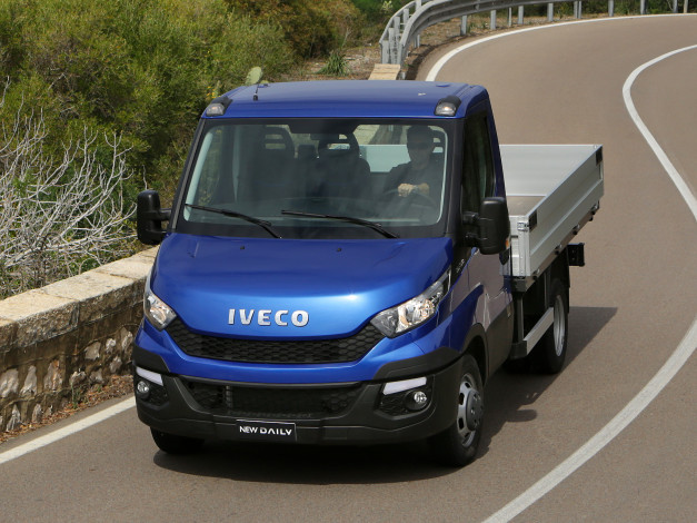 Обои картинки фото автомобили, iveco, синий, 2014г, cab, chassis, daily, 35