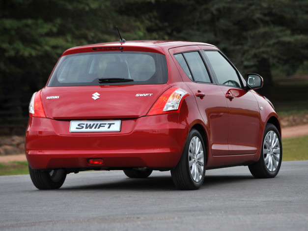 Обои картинки фото автомобили, suzuki, swift, 5-door, za-spec, красный