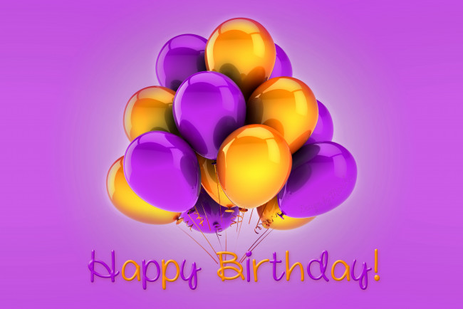 Обои картинки фото праздничные, день рождения, happy, birthday, воздушные, шары, balloons, colorful