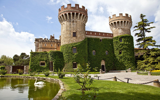 Обои картинки фото peralada castle, spain, города, замки испании, peralada, castle