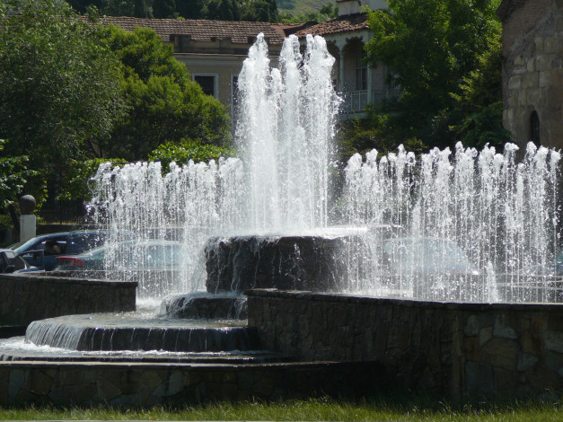 Обои картинки фото georgia, tbilisi, города, фонтаны