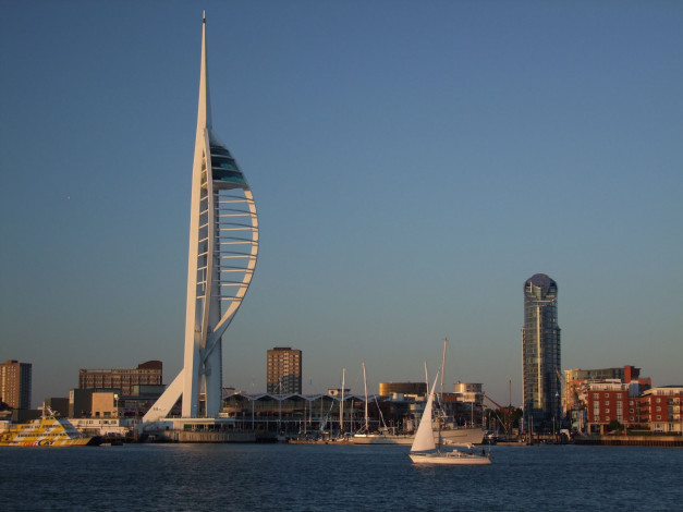 Обои картинки фото spinnaker, tower, in, portsmouth, uк, города, панорамы