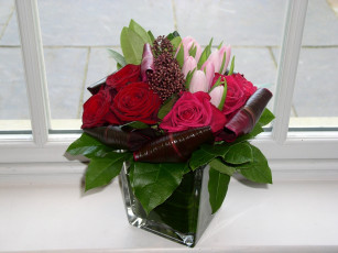 Картинка цветы букеты композиции розы тюльпаны