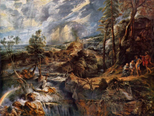 Картинка rubens landscape with thunderstorm рисованные pieter paul