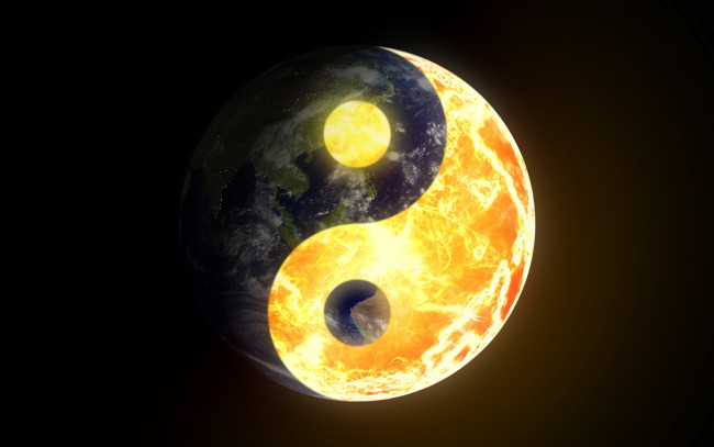 Обои картинки фото 3д, графика, yin, yang, инь, Янь