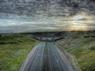 Картинка разное транспортные средства магистрали облака эстакада трасса
